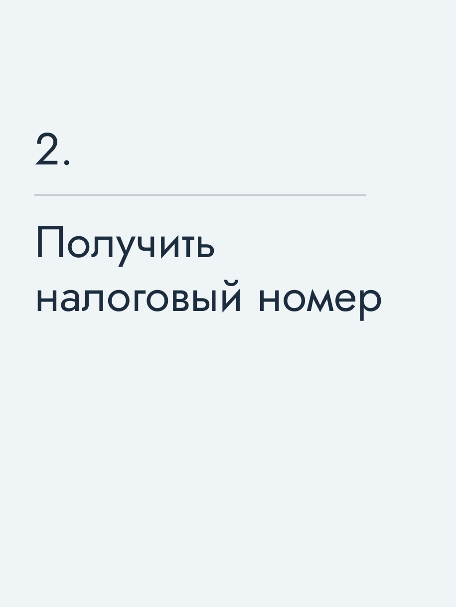 Получить налоговый номер