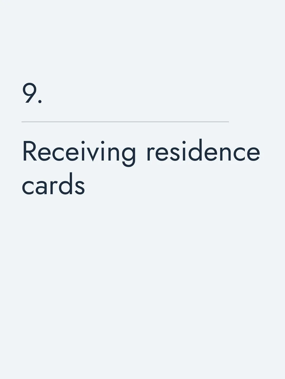 Receiving residence cards 🔥