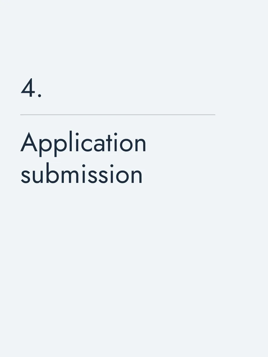 Application submission