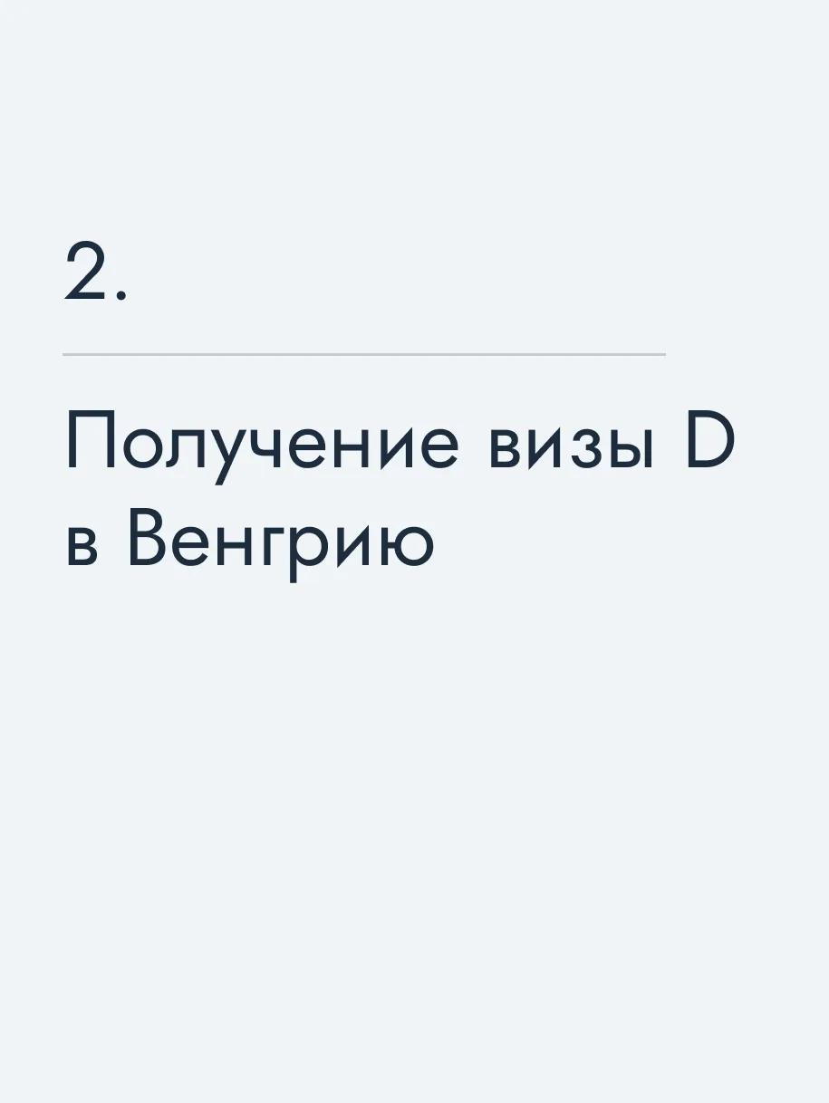 Получение визы D в Венгрию