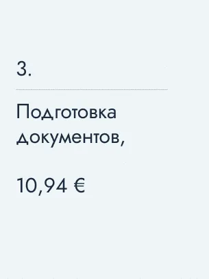 Подготовка документов, 10,94&nbsp;€
