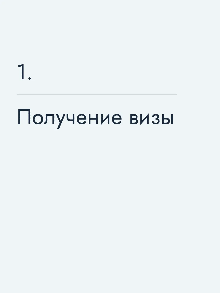 Получение визы