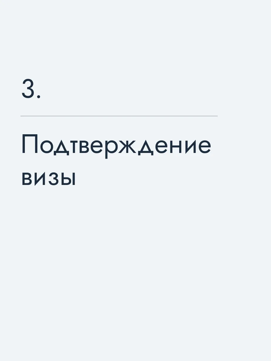 Подтверждение визы 