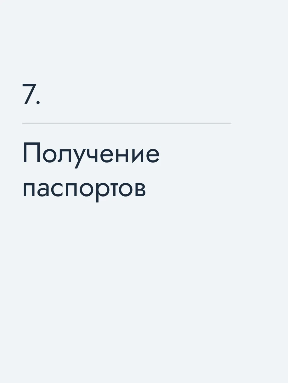 Получение паспортов