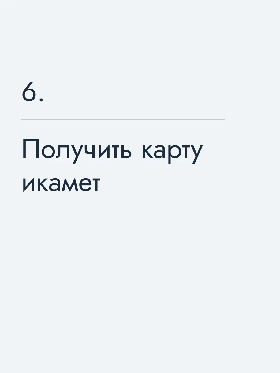 Получить карту икамет