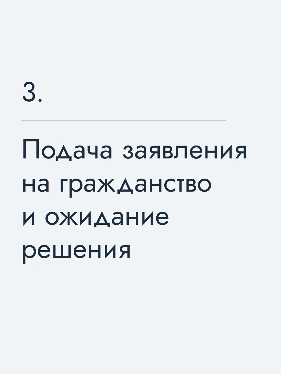 Подача заявления на гражданство и ожидание решения