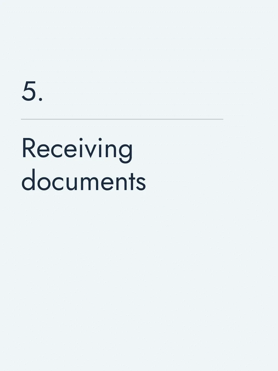 Receiving documents 🔥