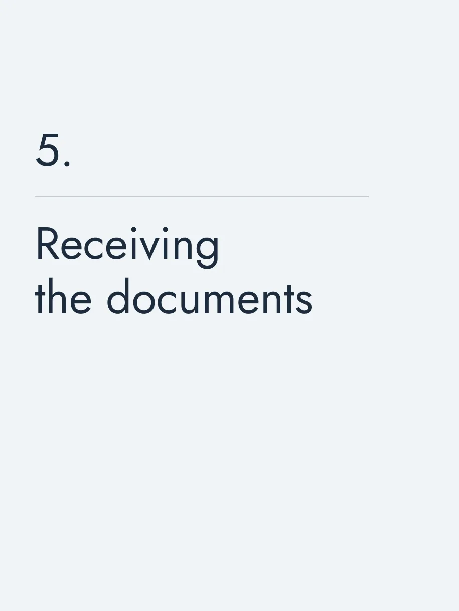 Receiving the documents 🔥