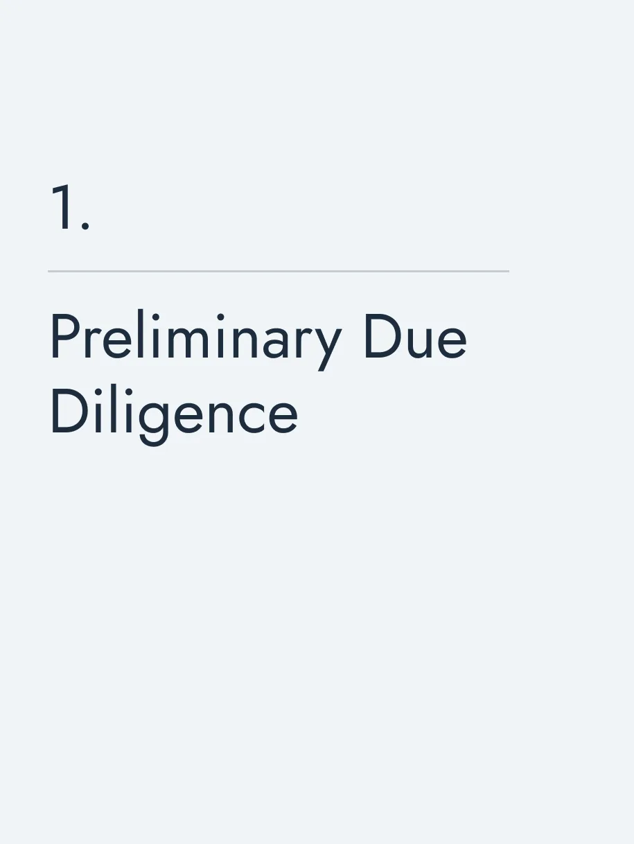 Preliminary Due Diligence