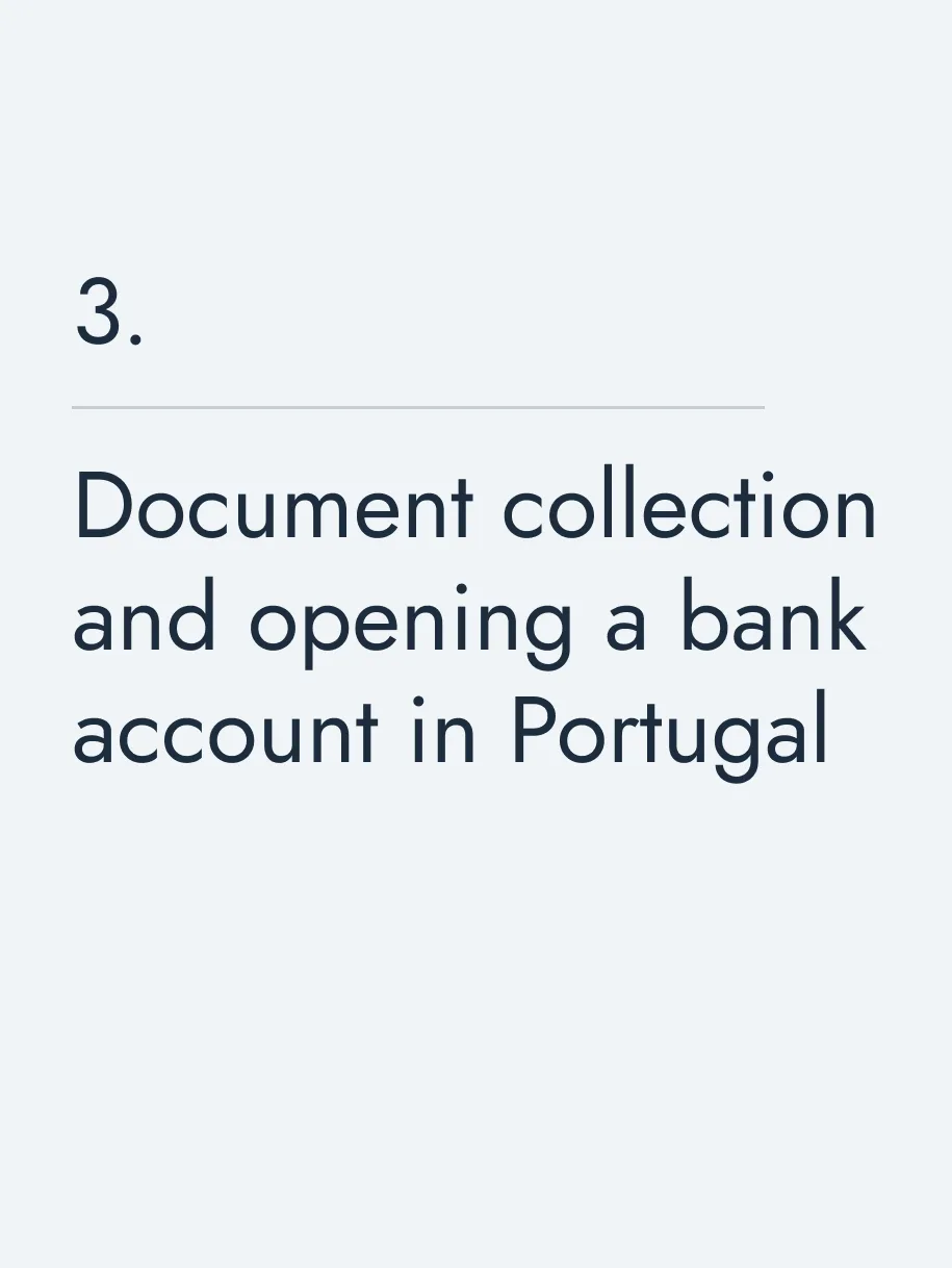 Document collection and opening a bank account in Portugal