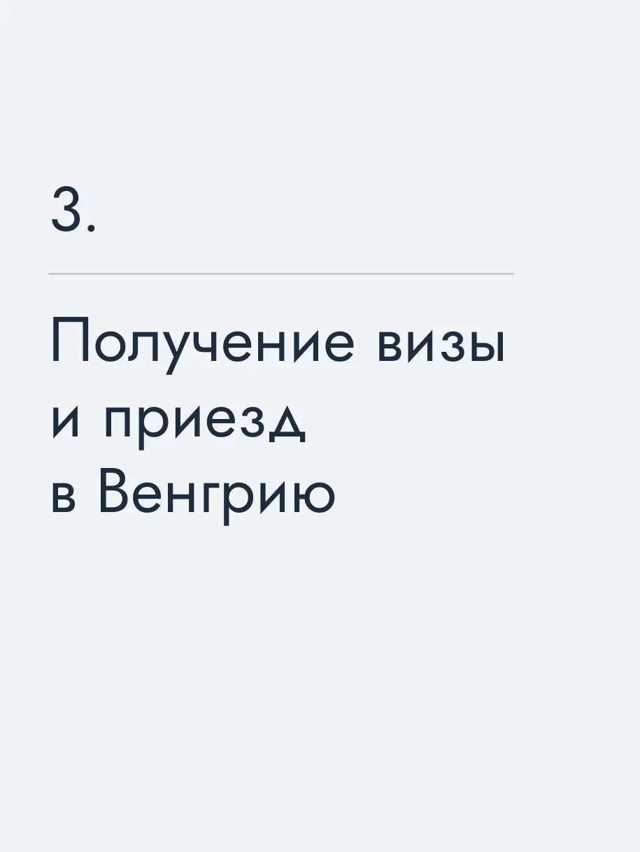 Получение визы и приезд в Венгрию