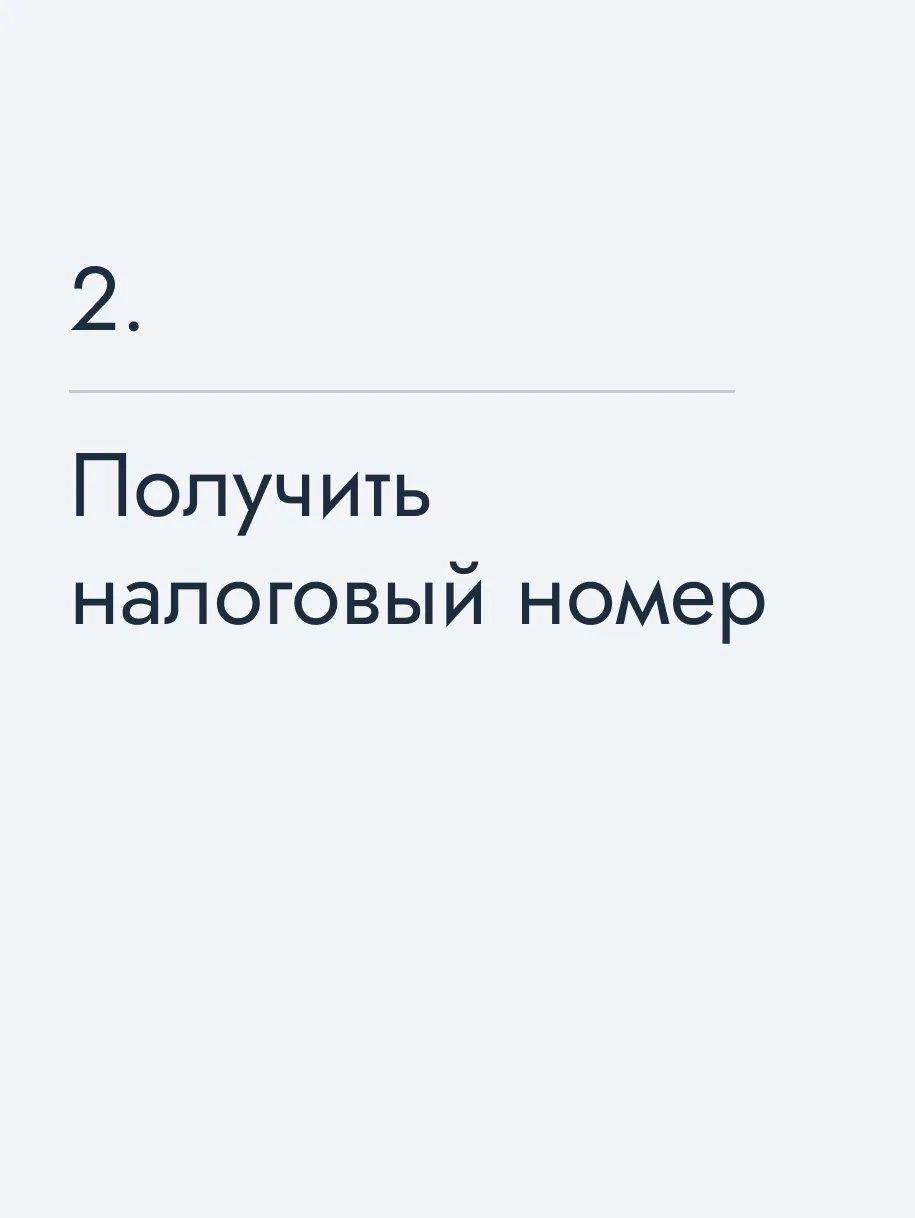 Получить налоговый номер