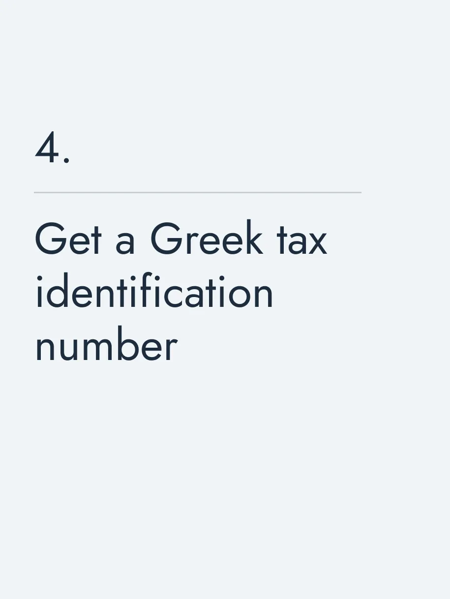 Get a Greek tax identification number 