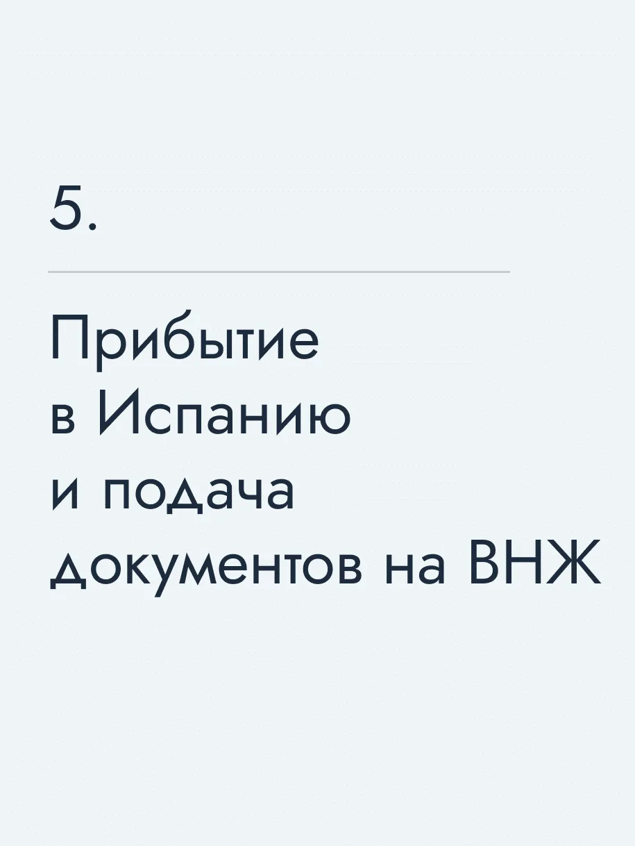 Прибытие в Испанию и подача документов на ВНЖ
