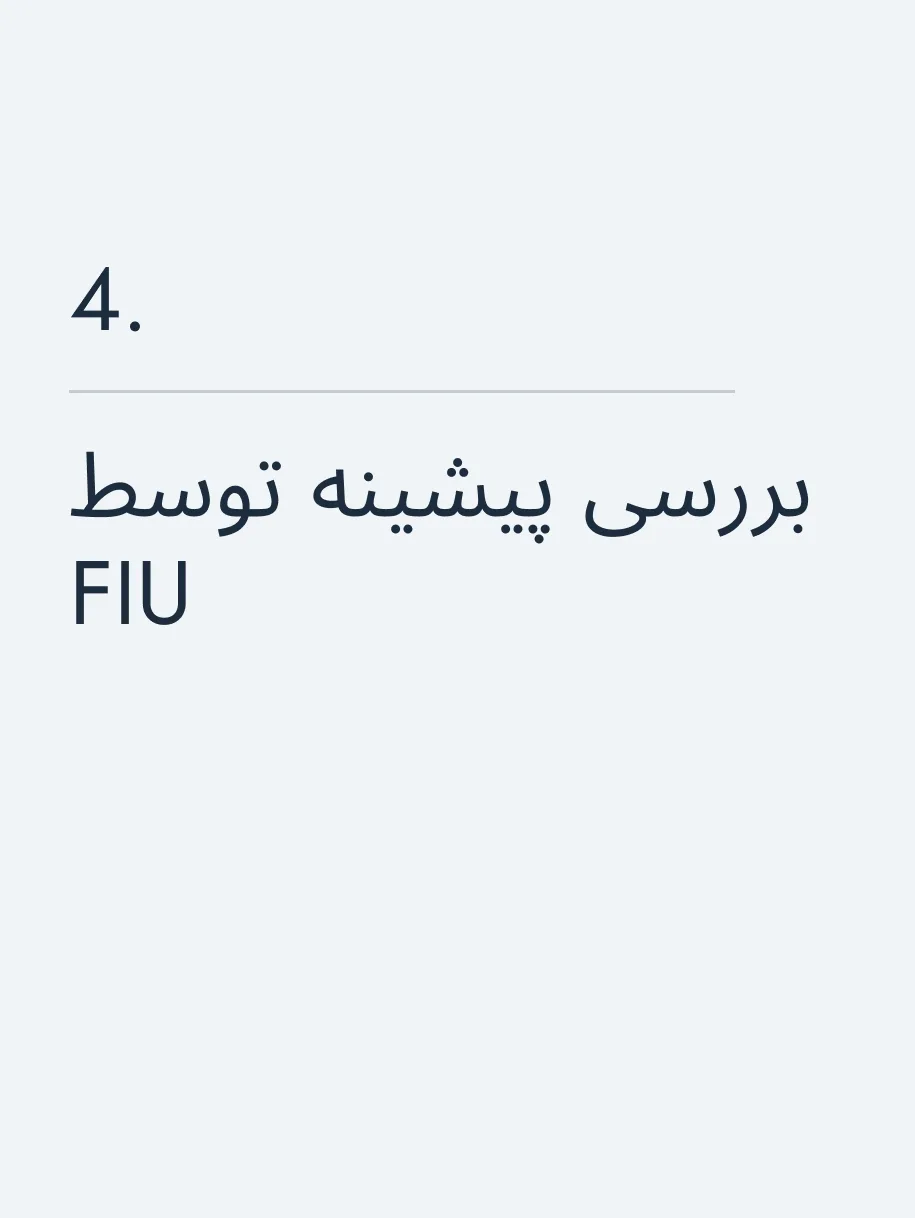 بررسی پیشینه توسط FIU