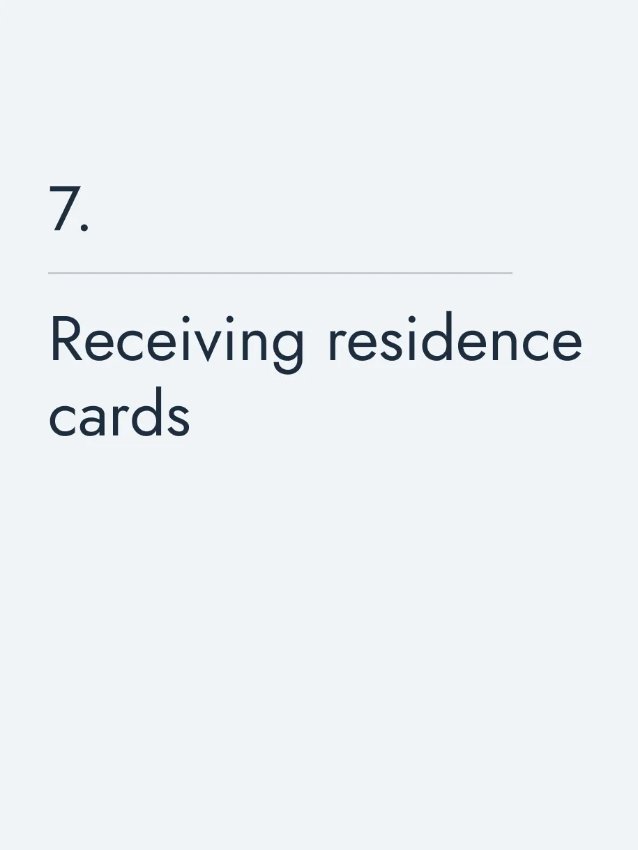 Receiving residence cards 🔥