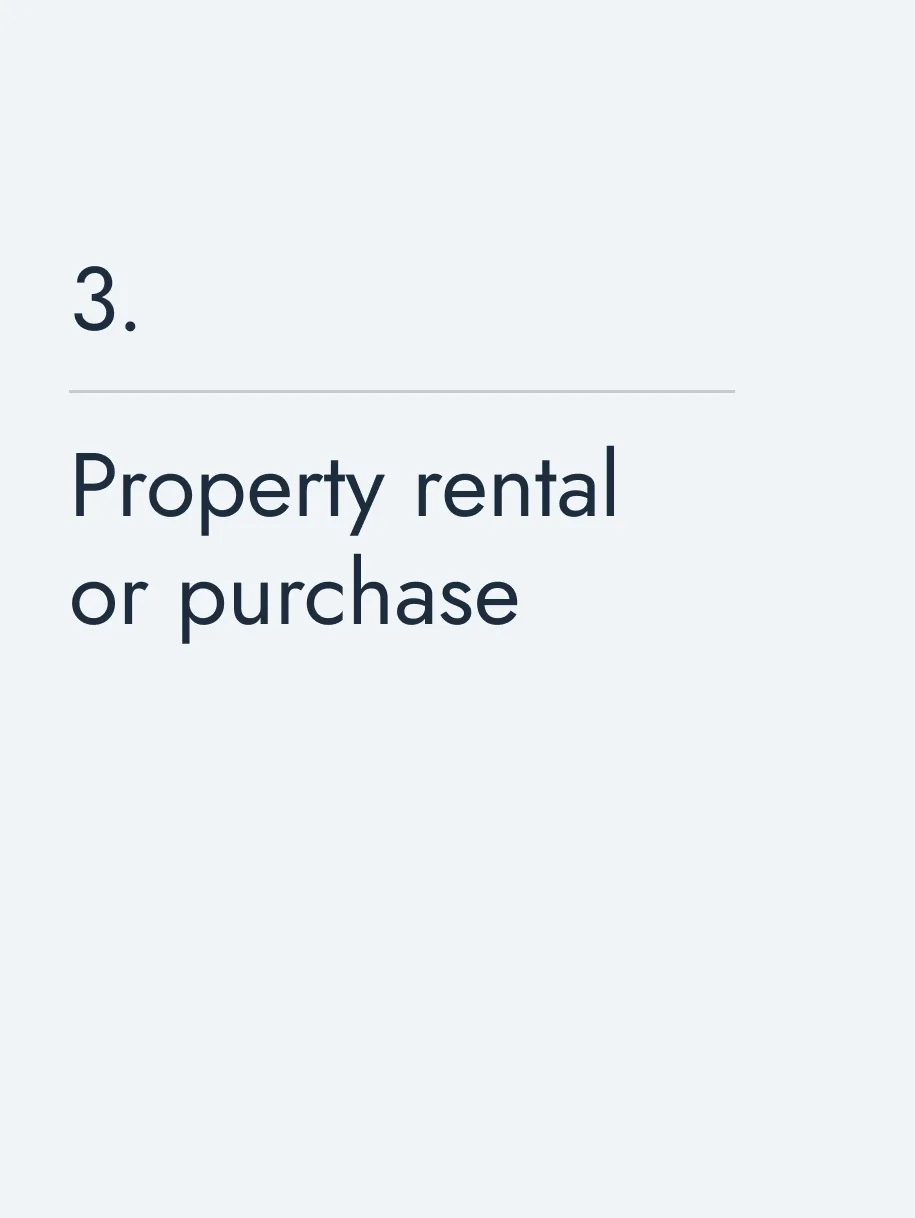Property rental or purchase
