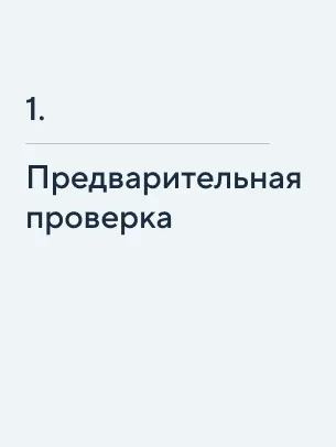 Предварительная проверка