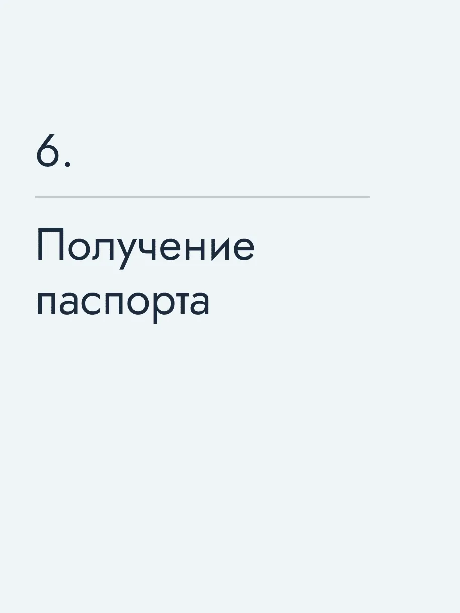 Получение паспорта