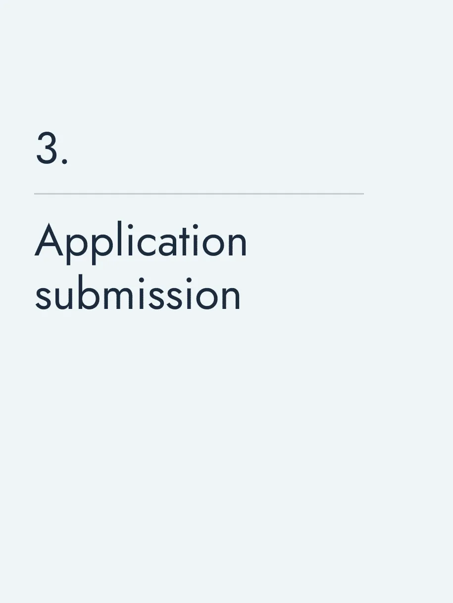 Application submission